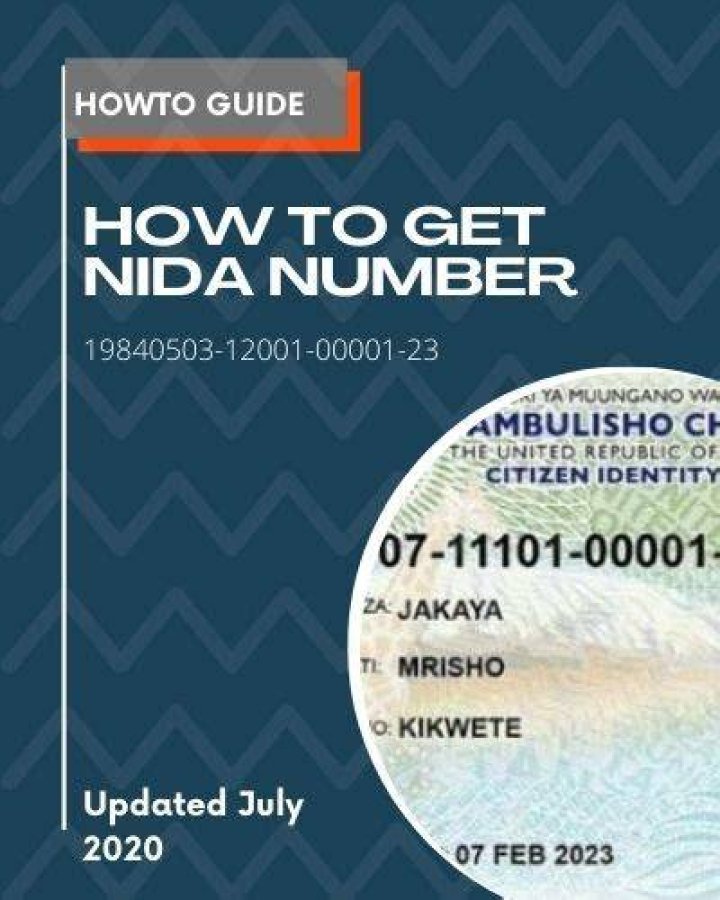 How To Get NIDA Number Jinsi Ya Kupata Namba Ya NIDA Jinsi Ya Online