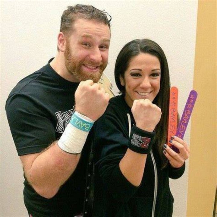 Sami Zayn and Bayley Wrasslin liked on Polyvore featuring wwe and nxt