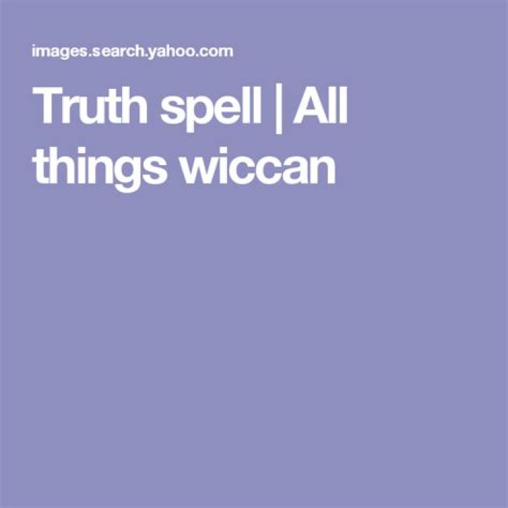 Truth spell All things wiccan Pinterest