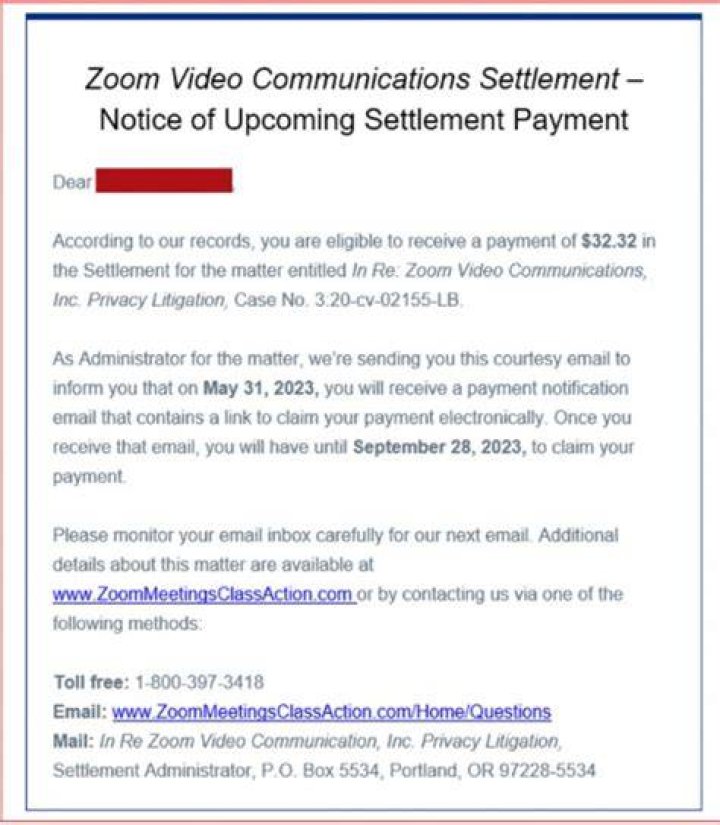 Zoom Video Communications Settlement (EpiqPay) Scam or Legit?
